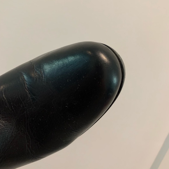 Y2K Leather Heeled Boots, Zip Closure, rounded toe - Picture 3 of 15